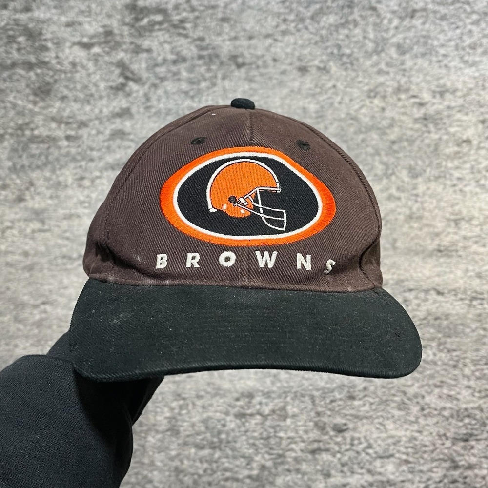 Vintage Cleveland Browns Drew Pearson Snapback‎ Hat Brown Black NFL 90s
